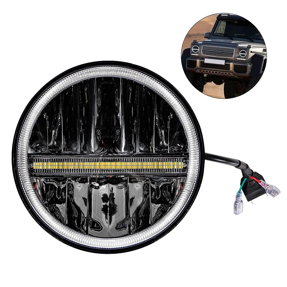 

7inch Replacement Parts Driving With Angel Eyes Styling DRL LED Headlight Waterproof Turn Signal Lamp For Wrangler JK TJ JL