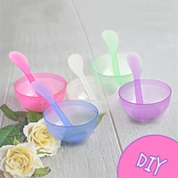 1set diy bowl spoon clearfluffy slime box popular kids food play toys for children charms clay diy kit accessories