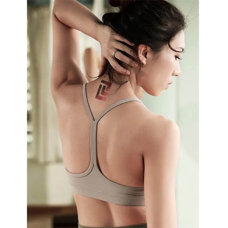 Y образный спортивный бюстгальтер для женщин высокоэффективный с подкладкой