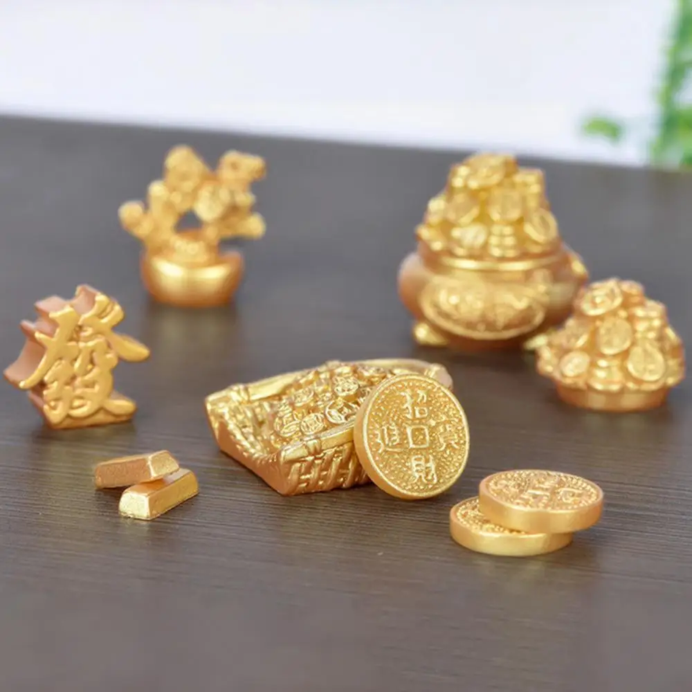Китайское благоприятное украшение из золотых слиток на удачу Yuanbao Fengshui