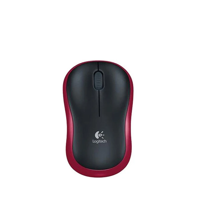 Красный Отремонтированное от производителя: Беспроводная мышь logitech M185 2,4G для ноутбука, компьютера, Мыши с USB нано-приемником - Цвет: Красный