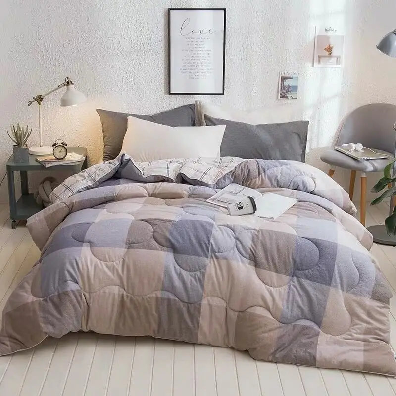 Высококачественные зимние толстые теплые стеганые одеяла из 100% чистого хлопка