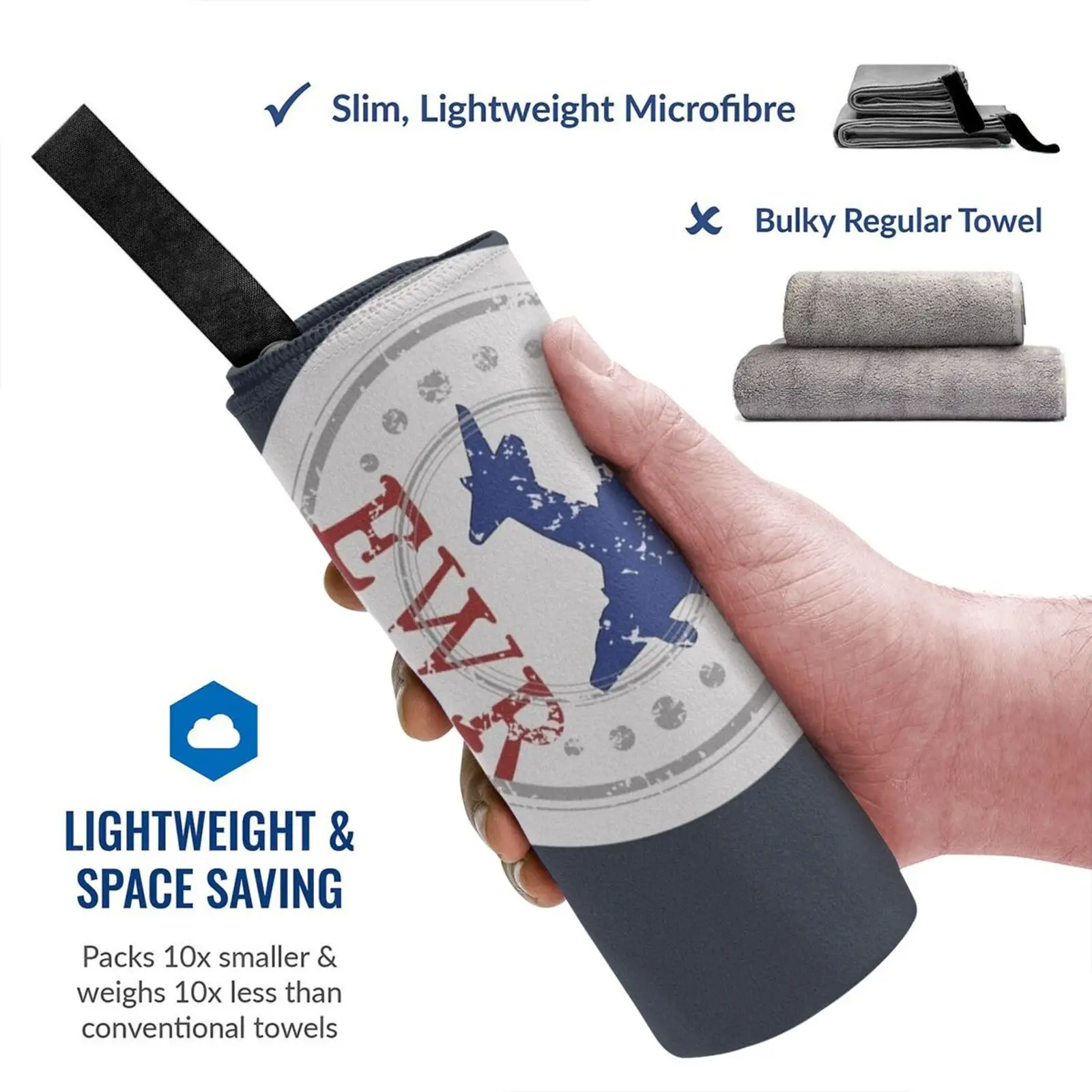 Полотенце быстросохнущее портативное для спортзала спорта велоспорта