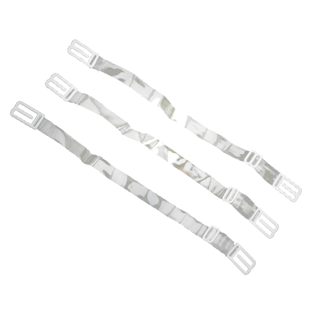 

2x 3pcs Useful Non-Slip Breast Straps Clips Rope Back Strap Holder Transparent