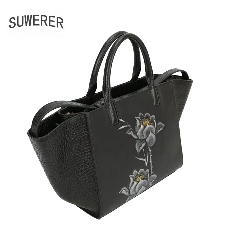 Сумочки SUWERER женские из натуральной кожи Роскошные Дизайнерские Большие клатчи