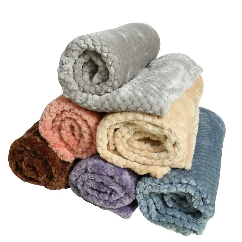 Шерстяное плюшевое одеяло для собаки двойной толстый коврик питомника зимнее