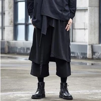 mens trousers spring style casual slacks nine minutes mens culottes false two pieces of shorts yamamoto style trend