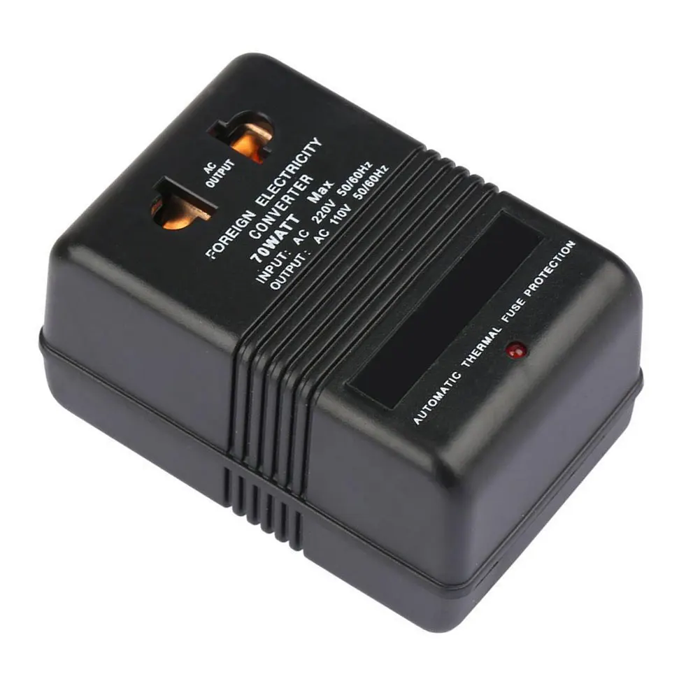 

Travel Adapter Voltage Converter 220V to 110V Step Down Converter 70W Power Inverter Electricity Converter Regulator