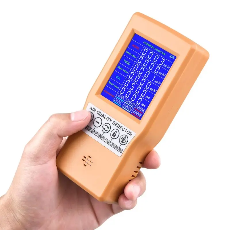 

Portable Handheld Digital Formaldehyde Detector HCHO/TVOC/CO2 Gas Analyzer Tester AQI Air Quality Monitor Analyzer