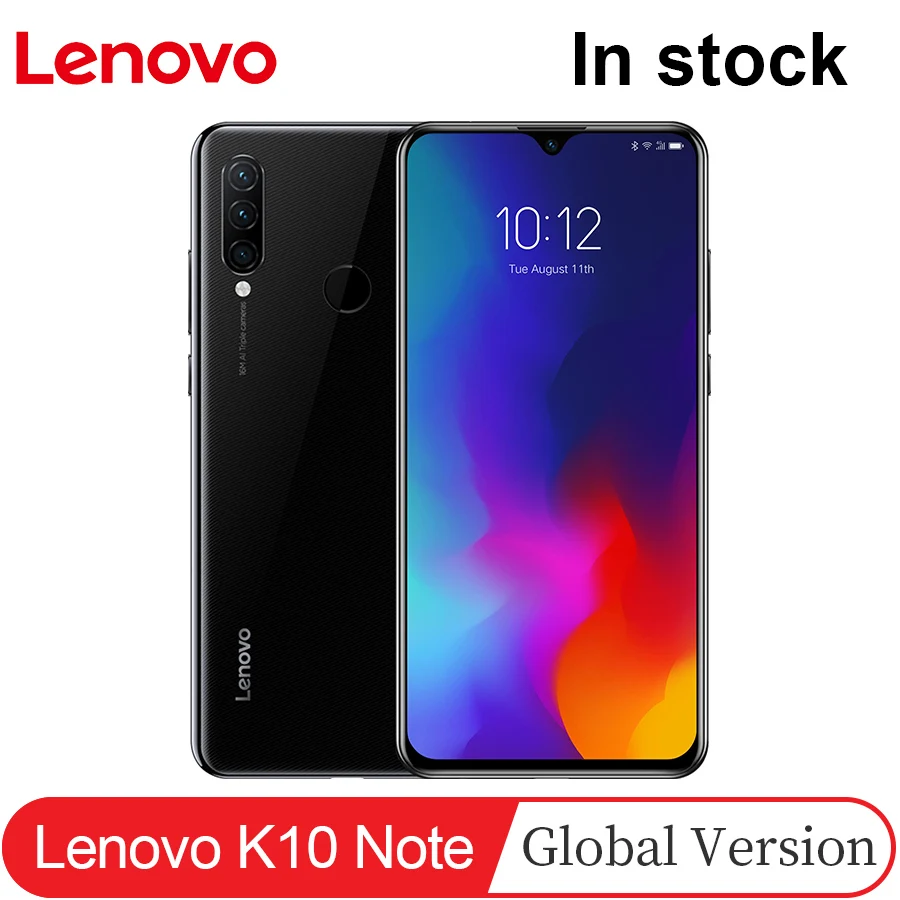 Глобальная версия Lenovo K10 Примечание 6 3 ''FHD 4/6 ГБ ОЗУ 64 Гб/128 ROM Dewdrop экран 4050 мАч
