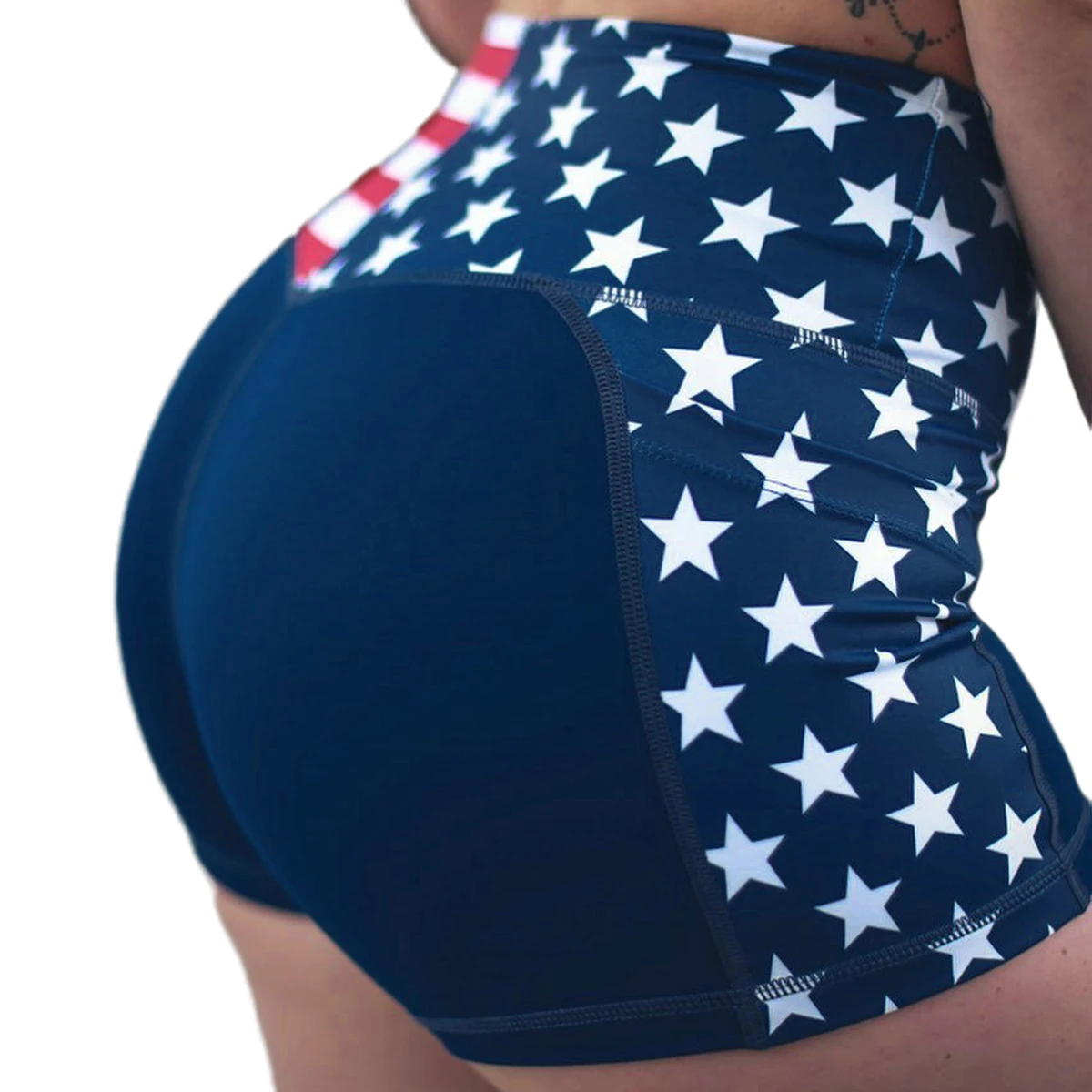 

Women's shorts women's floral fashion tight print high waist shorts sweatpants soft and breathable