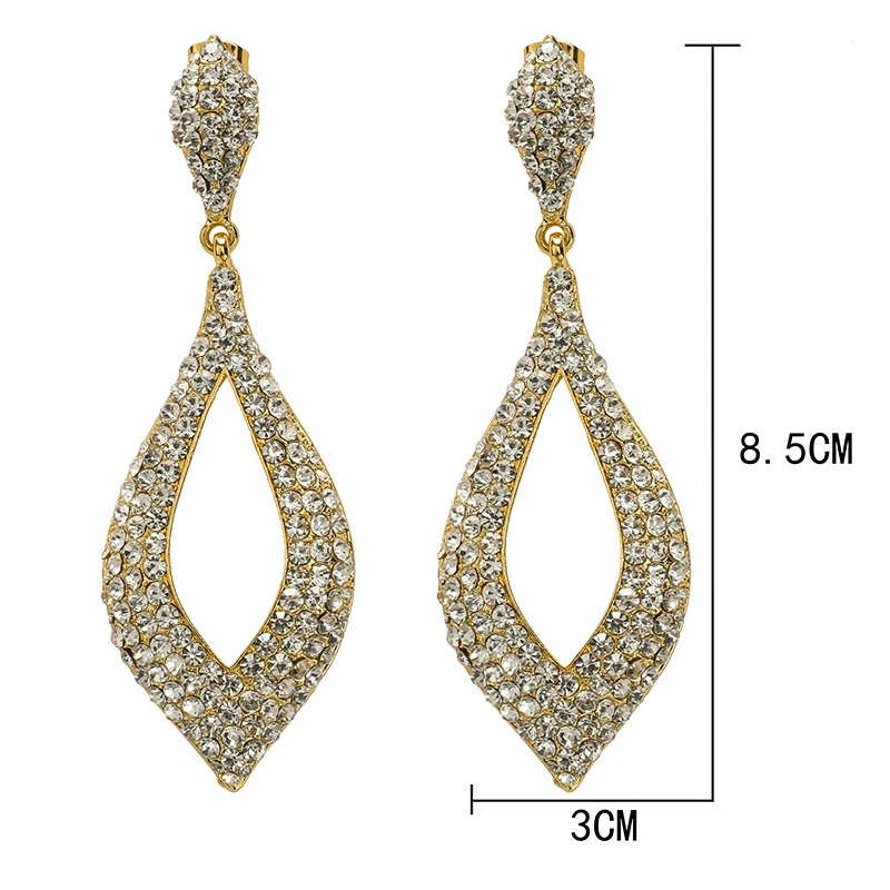 

Nice Fashion Dubai Gold Color Long Drop Dangle Women's Earrings Wholesale Exquisite Wedding Party Gift Long Drop Dangle Earrings