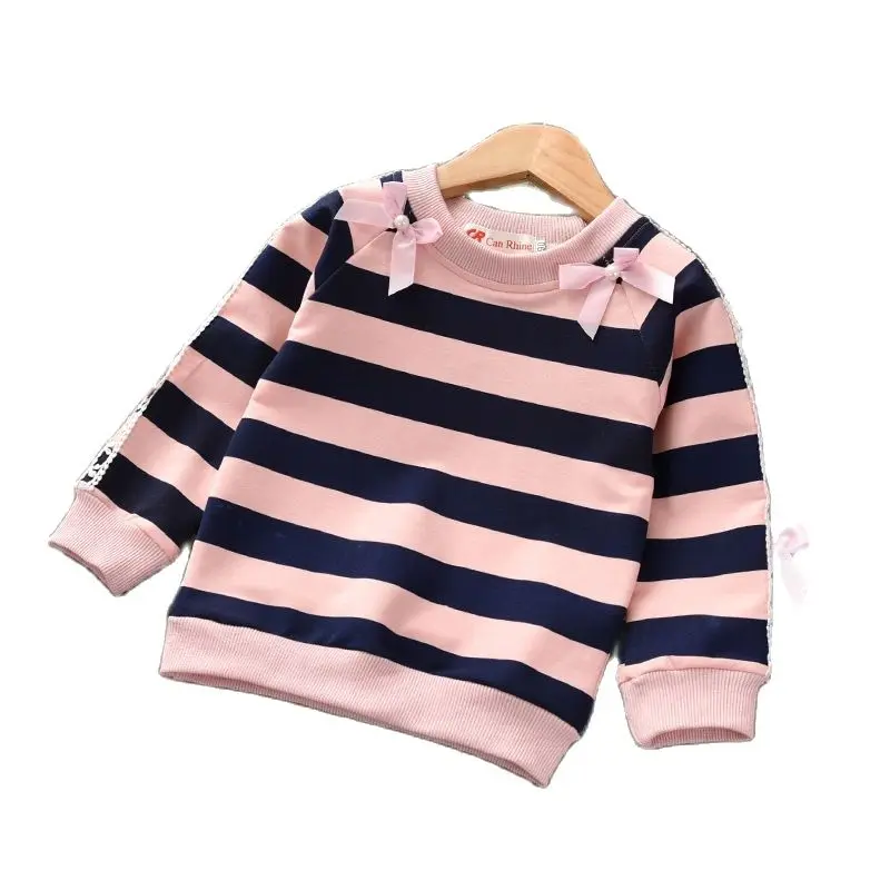 

Kids Girls Sweaters Clothes Baby Toddler Warm Sweater Coats Children Cartoon Stripe Printing Tops Wool Pullovers Clothing