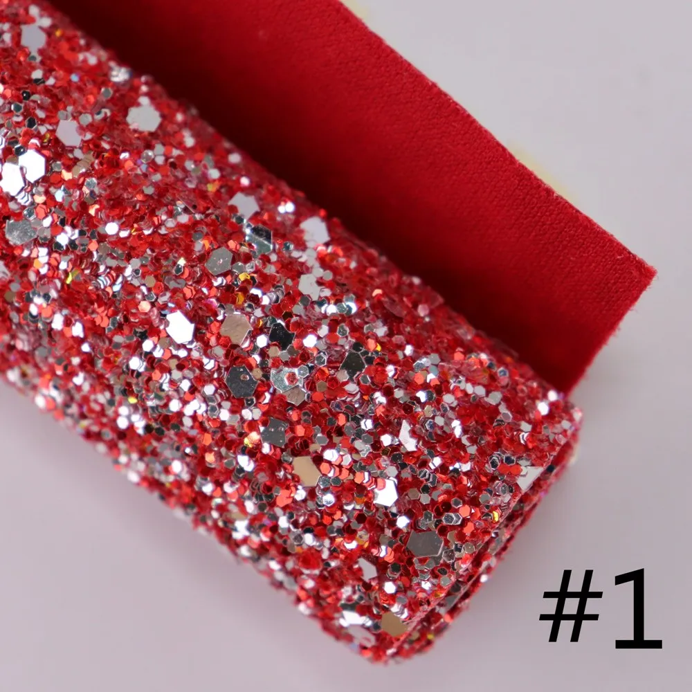 Серебряная смесь красная розовая синяя массивная блестящая ткань кожа A4 лист для