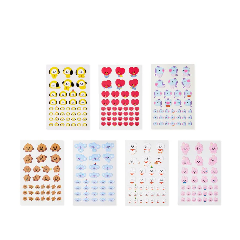 

New Korean Kpop Baby Animal Cartoon Q Version Rabbit Sticker For Computer Book Cup Refrigerator Suitcase Sticker 10*18CM