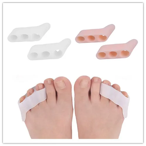 1Pair Silicone Toe Separator Spreader Gel Bunion Splint Corrector Overlapping Protection Foot Care | Красота и здоровье