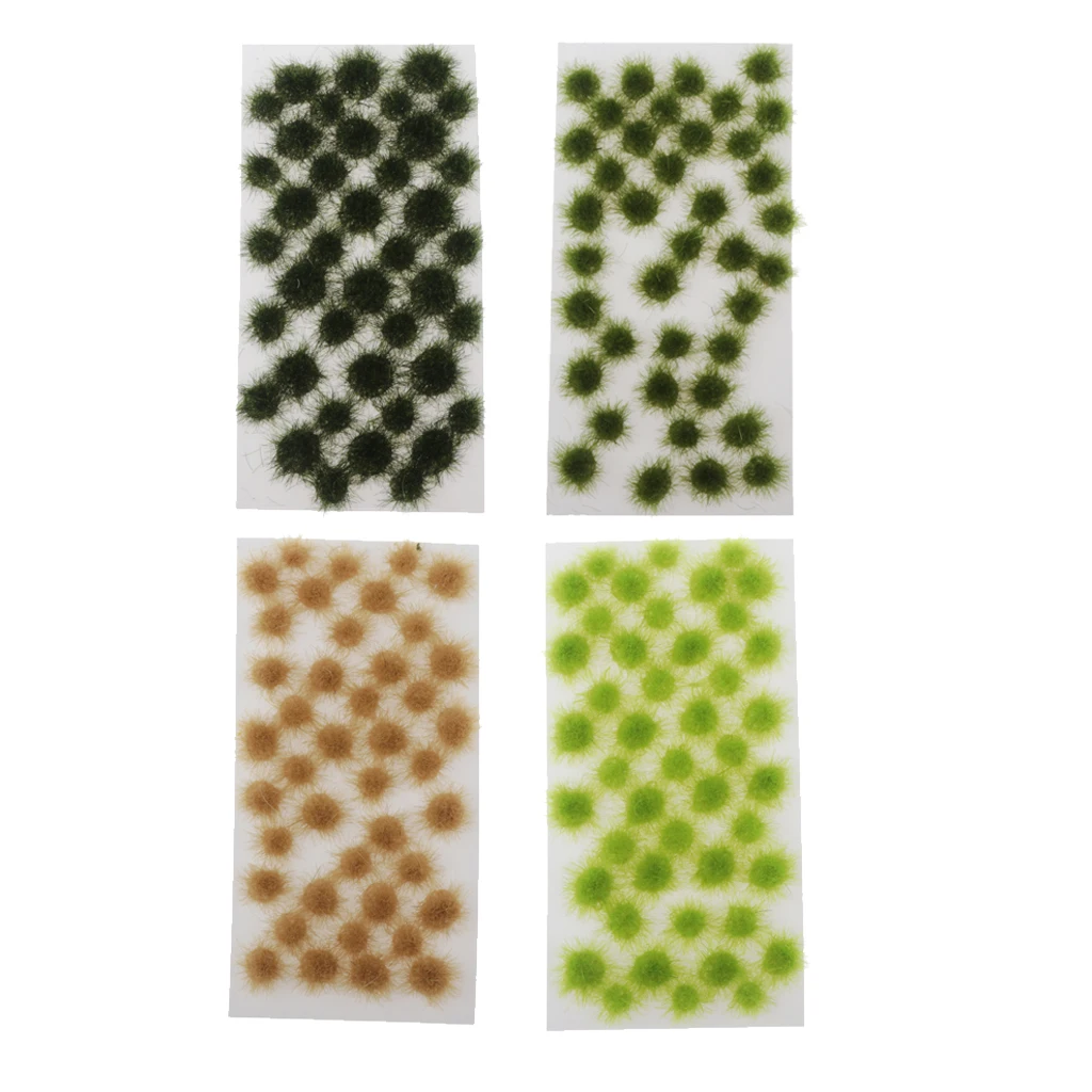 

40 Pieces 5mm Artificial Grass Modeling Static Grass Tuft Self Adhesive Static Grass Railway Wargaming Terrain Model