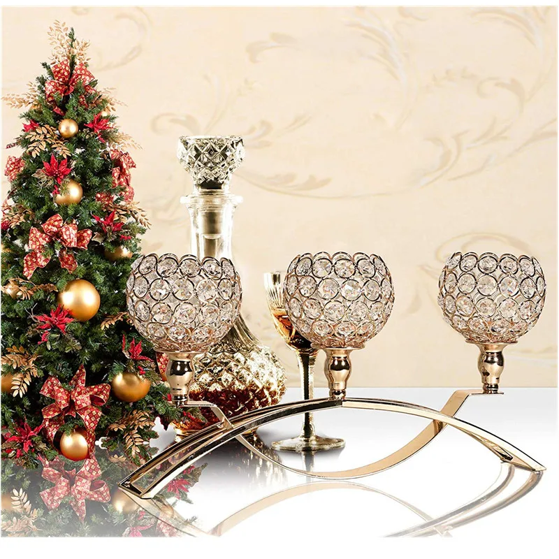 Хрустальные подсвечники с 3 ручками настольные буфет шкаф украшения центральные