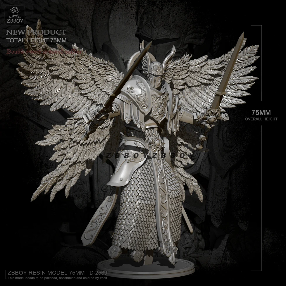 H75mm 1/24 Смола Модель наборы Фигурка DIY игрушка Самосборная TD-2569