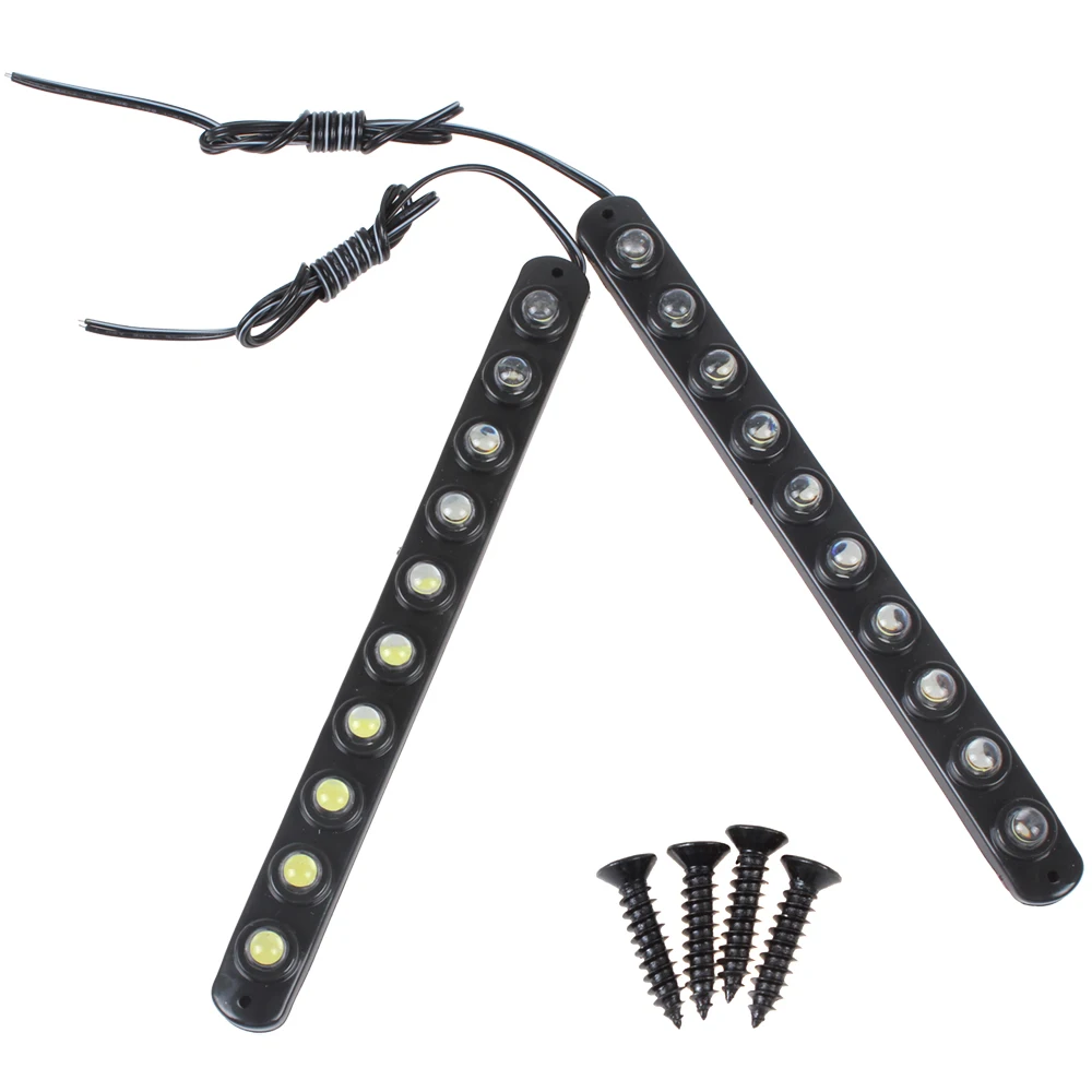 

2pcs/lot Waterproof 12V 10 x 1W LED White Daytime Running Light Fog Lamp Suitable for All Car Daytime Running Lights