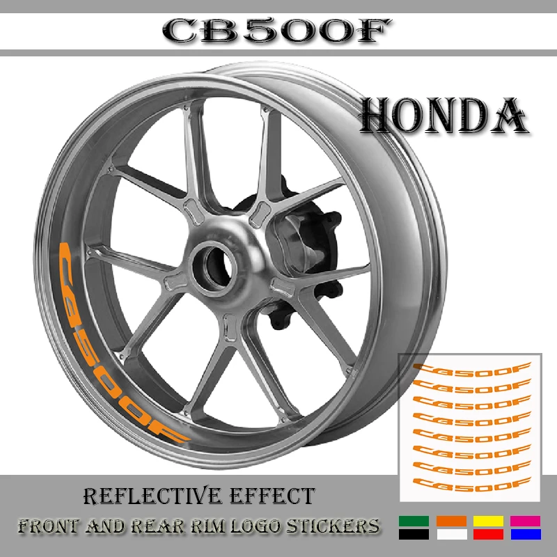 

New Motorcycle Reflective wheel Tire logo creative stickers rim inner Decorative decals for HONDA CB500F CB 500F