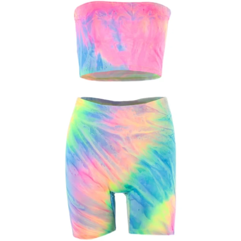 

tie-dye suit new winter sexy shorts that wipe a bosom two-piece speed sell through a undertake
