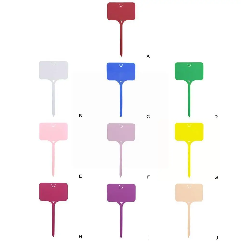 

1pcs Garden T-type Plant Markers Label Pot Planter Labels Plastic Tag Markers Waterproof Vegetable L2b0