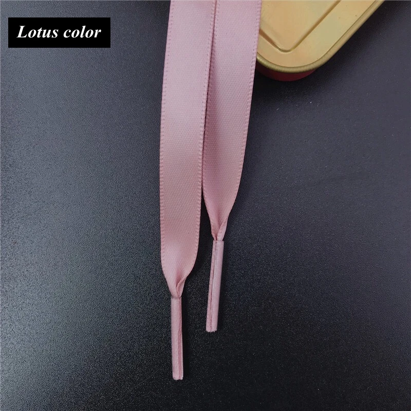 Lotus color 1 пара плоские шнурки обуви атласная лента шелковые шнурки для детей и взрослых Мода Досуг кружева шнурки Женщины Романтические белые туфли кружева - Цвет: Lotus color