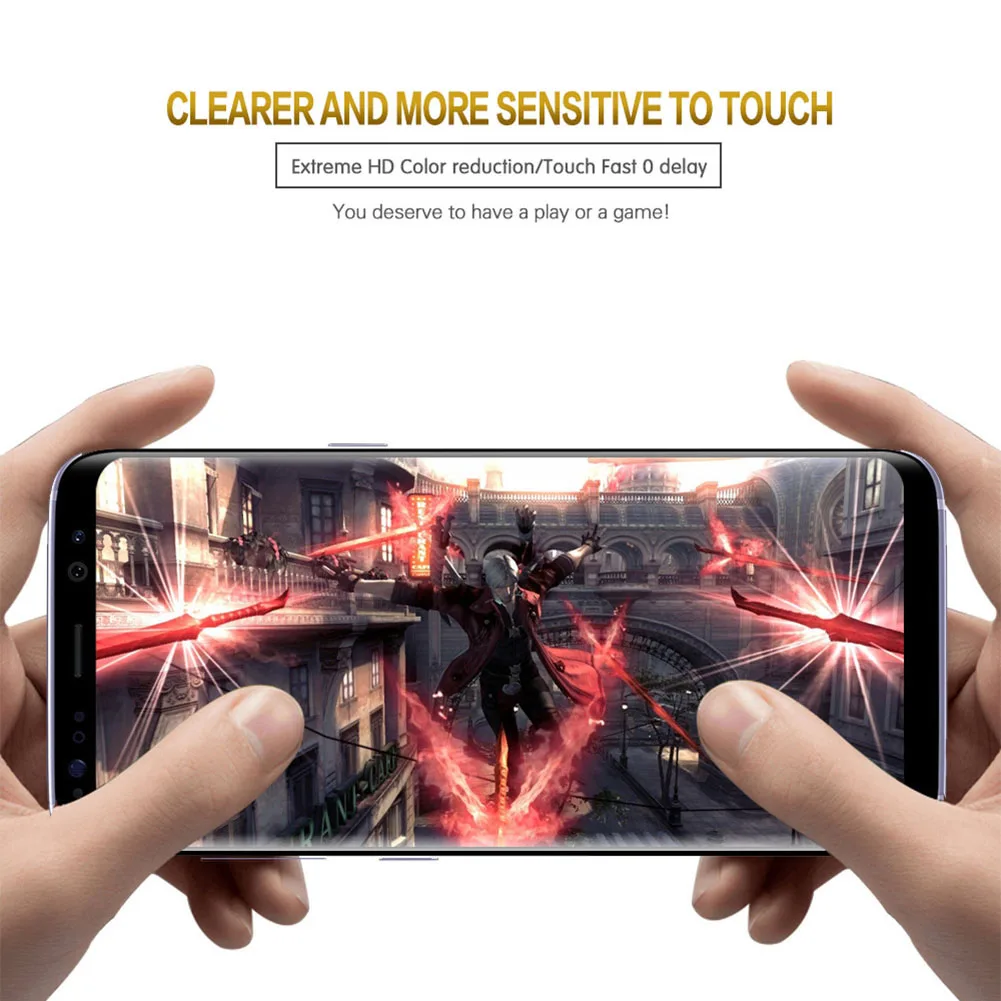 Защитная пленка для экрана из мягкого ТПУ полное покрытие изогнутая 3D кромка Samsung