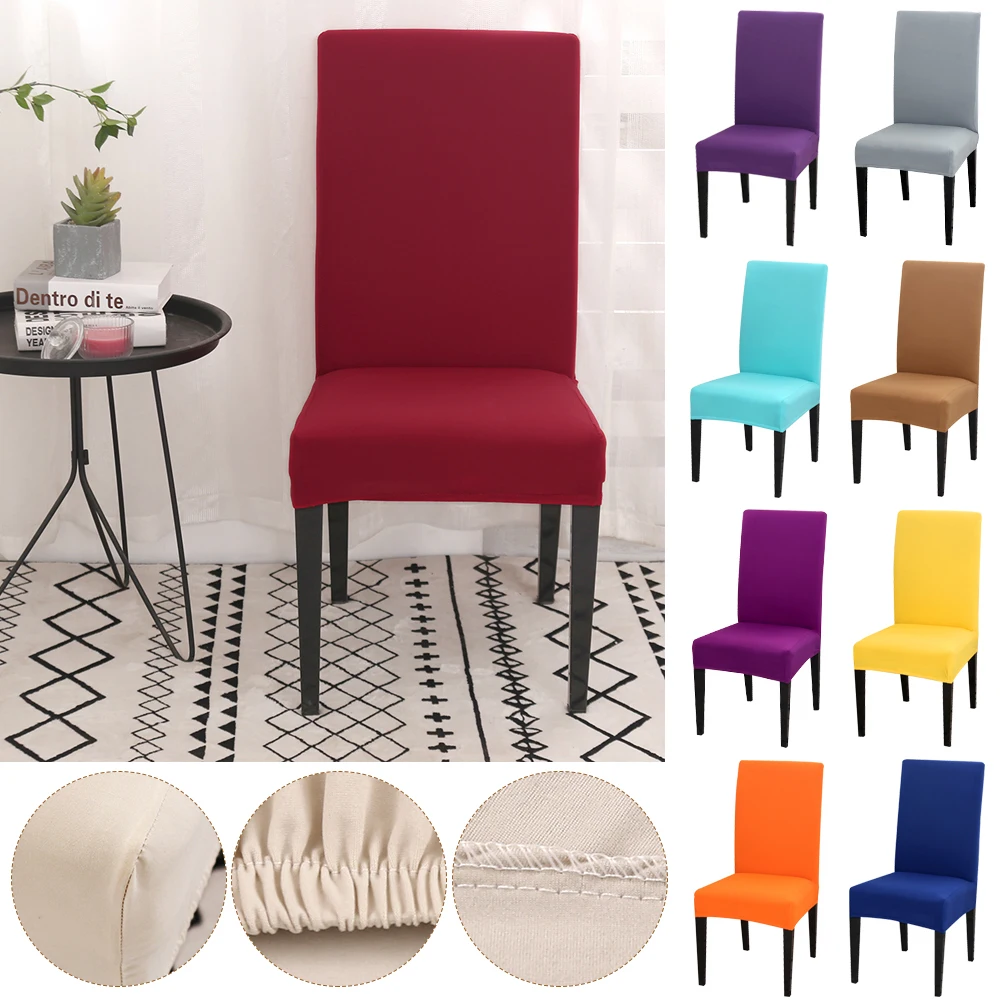 Сплошной цвет чехол для кресла спандекс стрейч эластичные чехлы на стулья белый