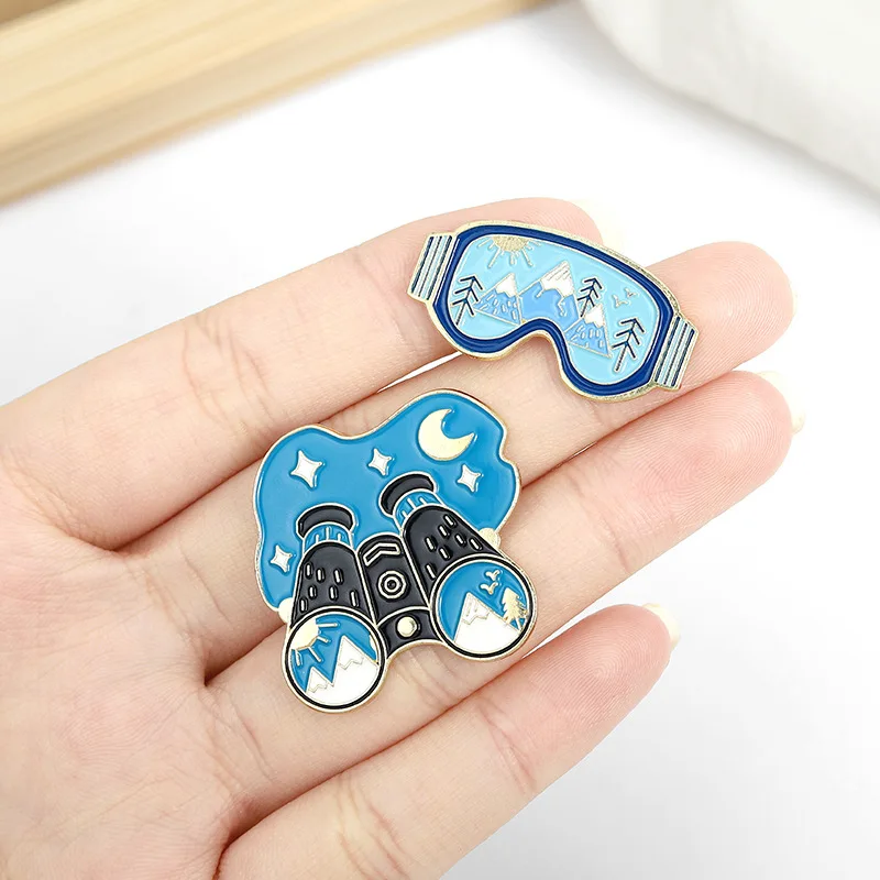 Снежные горы Приключения пользовательские булавки горячей воды Бутылка Звезда