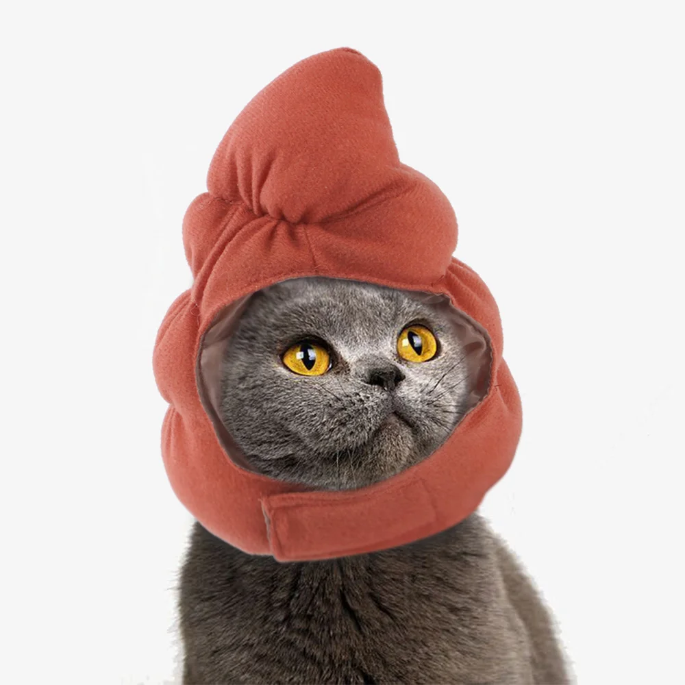 

Pet Cat Headwear Funny Poop Shape Pet Hat Dress Up Teddy Dress Up Funny Headwear Cat Hat Cat Headgear Pet Decoration Supplies