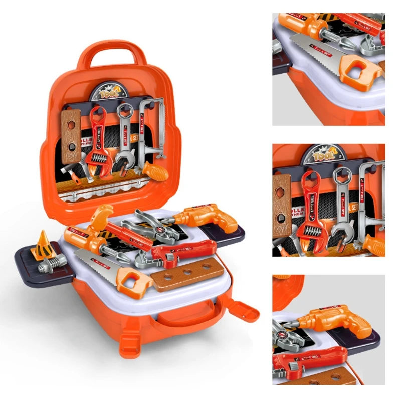 

Pretend Play Early Educational Play House Kit Engineer Simulation Repair Drill Tools Bags Toys Plastic Toolbox