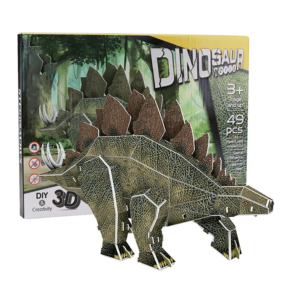 Dinosaur 3D Puzzle Three-dimensional Educational Learning Toys For Boys Kids Assembly Model Desk Decoration | Игрушки и хобби