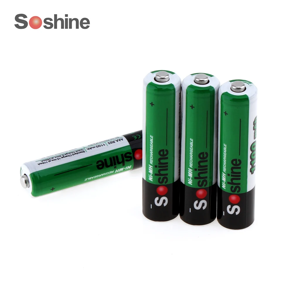 8 шт./лот Soshine ni mh AAA батарея 1100 мАч 3A батареи аккумуляторная + портативный