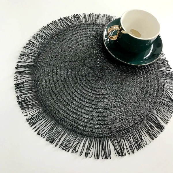 Northern Europe Macrame Cup Pad Bohemia Tablecloth Table Mat Pure Handmade Cotton Braid Non-slip Insulation Coaster for Kitchen | Дом и сад