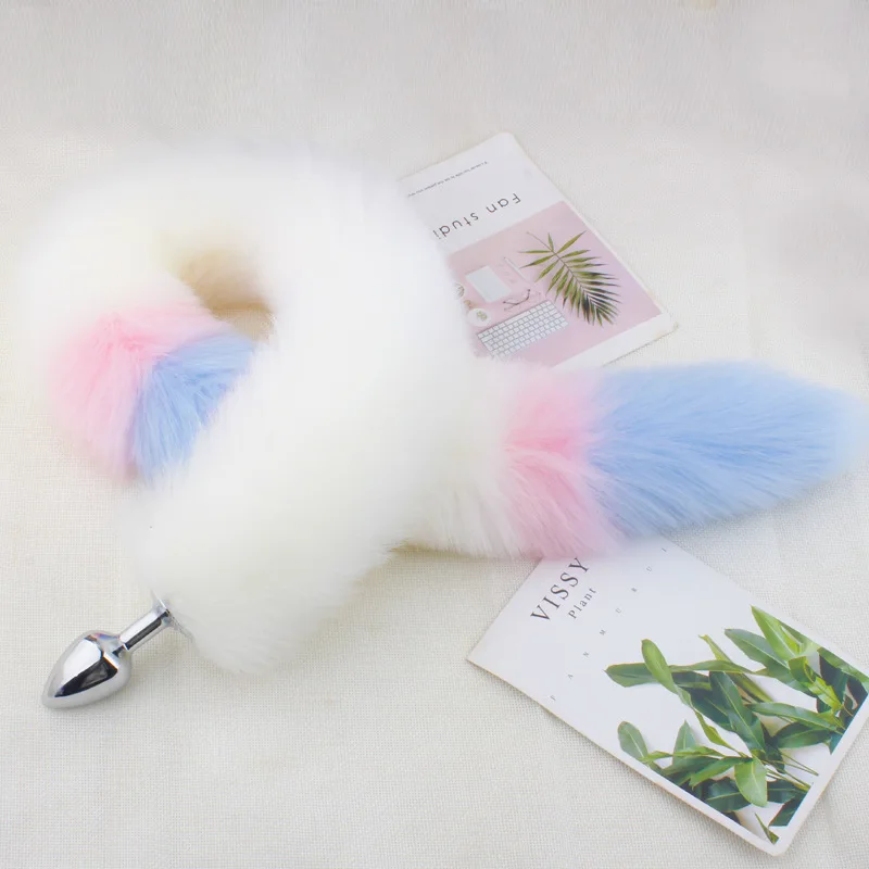 80 см животный Косплей плюшевый лисий хвост с металлической головкой из