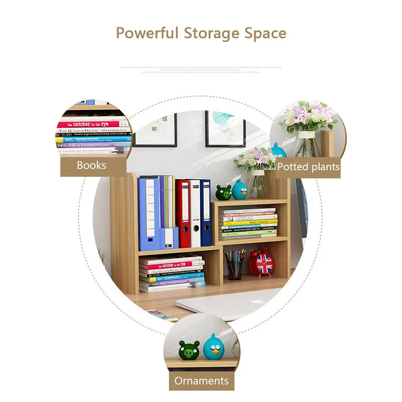 

Desktop Bookshelf Storage Rack Shelf Storage Bookshelf Desk Modern Desktop Desktop Bookcases Save Space for Students FA