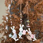 Фон на тему весны Пасхи вечерние украшения для дома Счастливой Пасхи Кролик Яйцо деревянный подвесной DIY ремесло вечерние принадлежности подарок #10