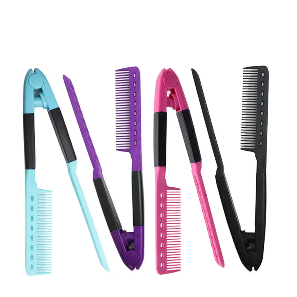 V Тип салон выпрямление волос гребень для укладки Парикмахерские гладкая