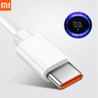 Оригинальное зарядное устройство Xiaomi 6A, кабель типа C, шнур для быстрой зарядки Mi 11 10 10T 9 Poco X3 NFC M3 CC9 Pro Redmi K40 K30S 9S 9S 9