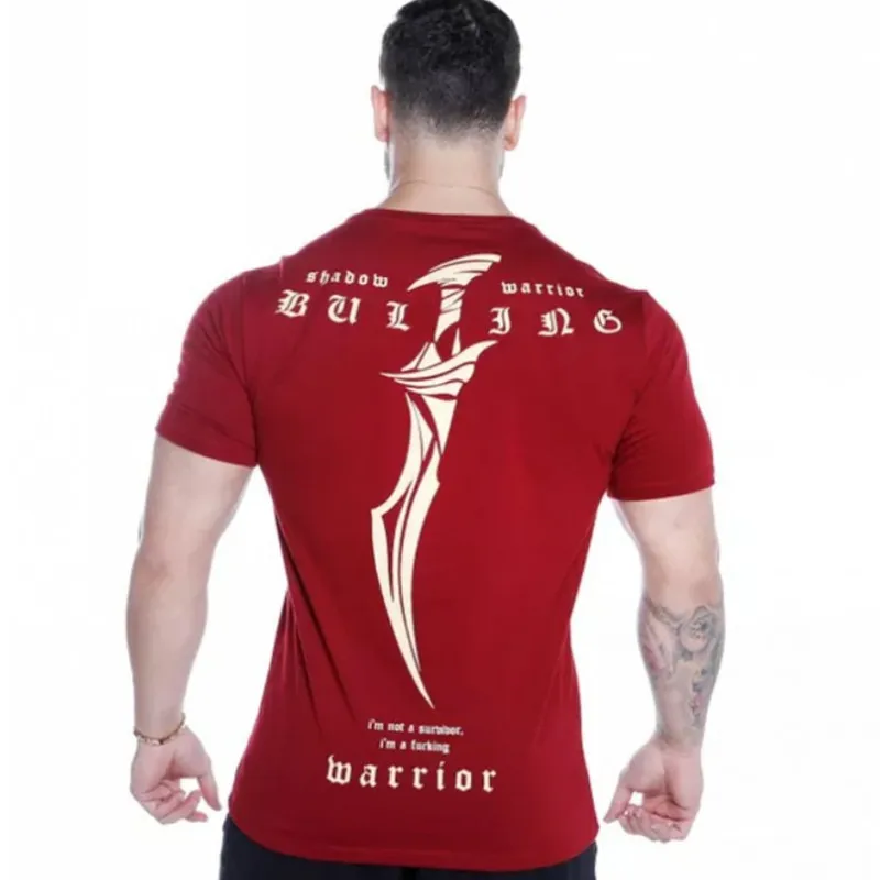 

2021 New Summer gym T-shirt large-type brand T-shirt Man shirt Bodybuilding Fitness quick-drying Short Sleeve Running T-shirt