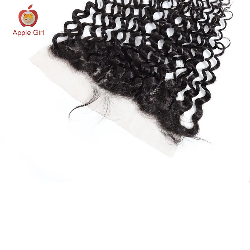 

Applegirl Water Wave Bundles With Lace Frontal Brazilian Remy Human Hair Ear to Ear 13*4 Inch Soft Swiss Lace 4PCS/LOT
