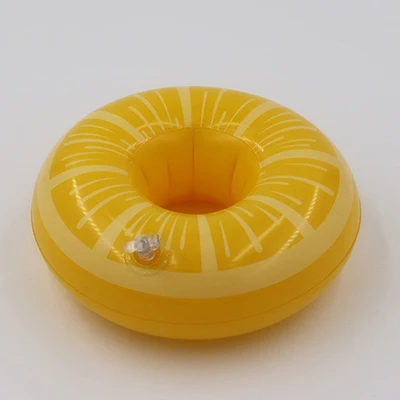 Yellow lemon 24 стиля мини надувная форма воды плавательный бассейн напиток чашка подставка держатель поплавок игрушки подставки для воды напитков пивная бутылка - Цвет: Yellow lemon
