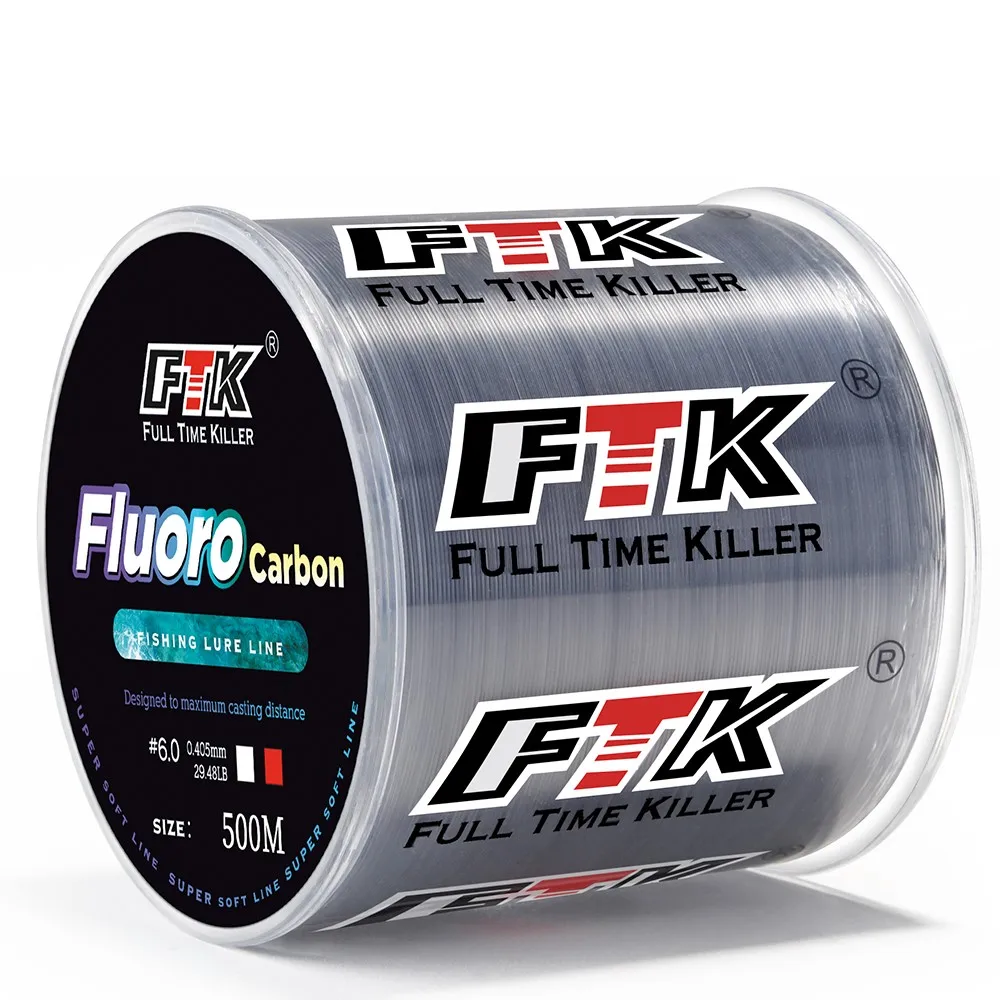 

300M Fishing Line 0.14-0.5mm 4.13-34.32LB Fluorocarbon Sink Line Carbon Fiber Coating For Fishing