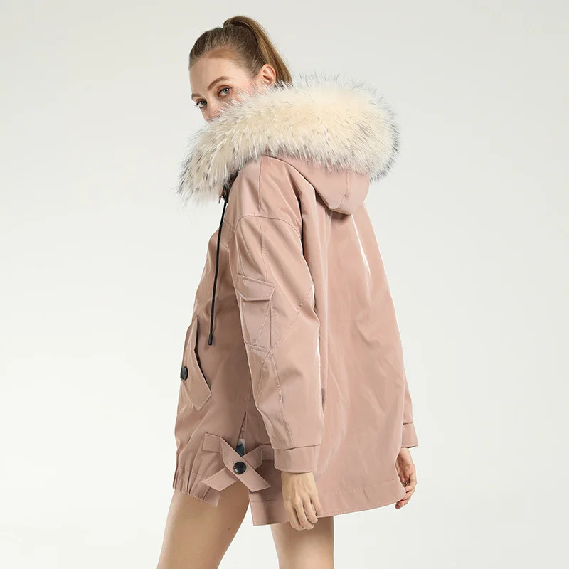 

Loose Style Women's Fur Coat Short 2021 Winter New Korean Rex Rabbit Fur Detachable Liner Fur Integrated