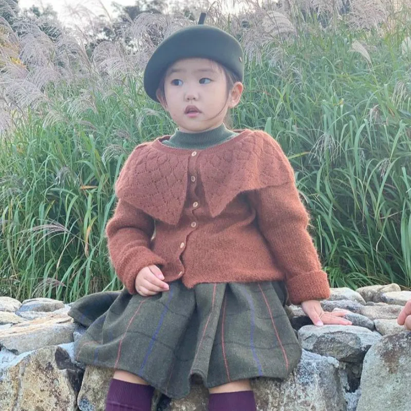 

Children's Sweater 2021 New BP Boys and Girls Knitted Jacquard Lapel Cardigan Baby Sweater