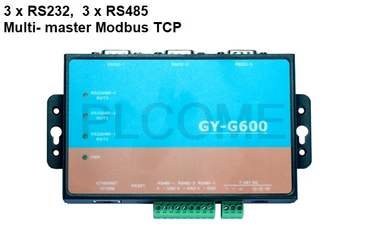 6 портов RS232 RS485 Modbus Smart Gateway MQTT Серийный Сервер устройство изолированный RTU к TCP