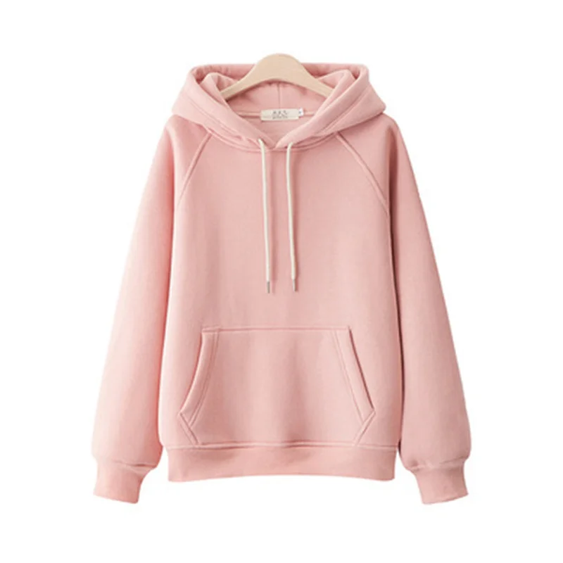 

2021New Sweatshirt Women Spring Autumn Plus Size Loose Casual Hooded Top White Pink Red Fashion Keep Warm Pullover Hoodies GH417