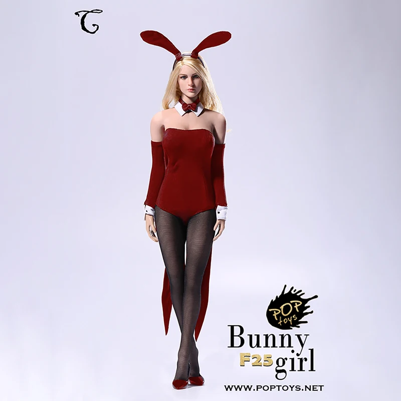 

POPTOYS F25 1/6 Scale Sexy Hostess Tuxedo Bunny Girl Dress Clothing Accessories Fit 12" Female Soldier Action Figure Body Doll